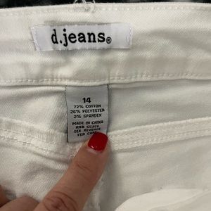 Women’s white pants size 14 cotton polyester and 2% spandex